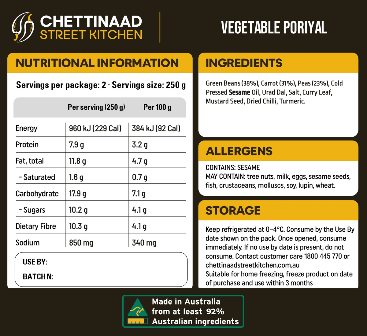 Vegetable Poriyal