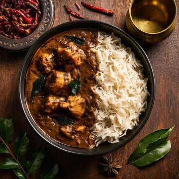 Pepper Chicken Curry with Ponni Rice